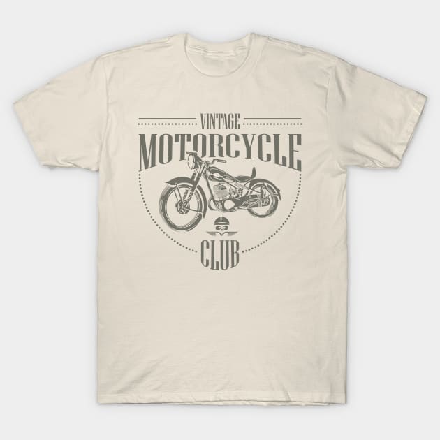 Vintage Motorcycle Club T-Shirt by Digster